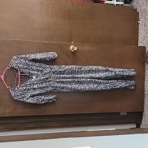 Blue and white jumpsuit